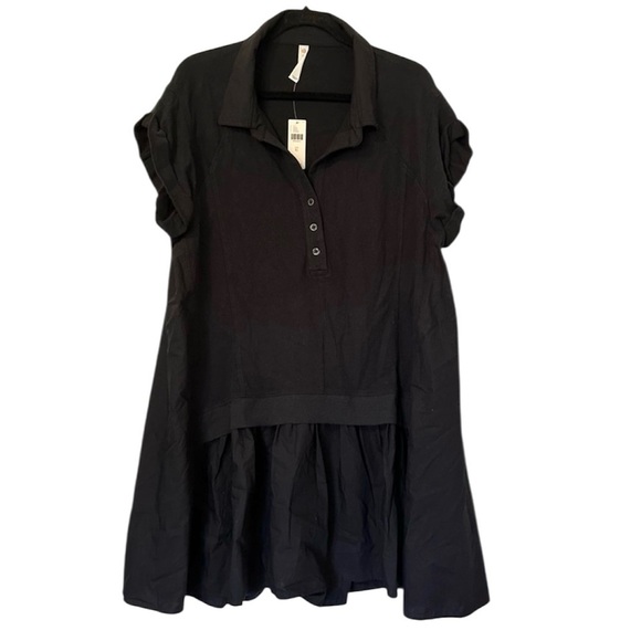 Anthropologie Daily Practice Offside Mini Dress Black Womens XL New - Picture 3 of 9